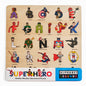 Superhero Legends Wooden Alphabet Puzzle