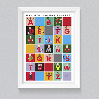 Man Utd Legends Alphabet Poster
