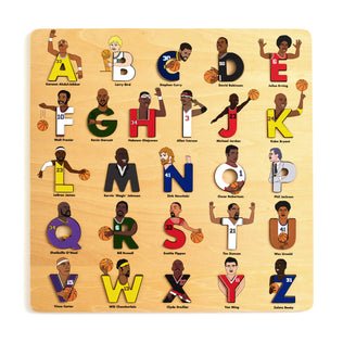 Basketball Legends Wooden Alphabet Puzzle